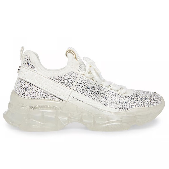 NWT STEVE MADDEN
MAXIMA BLACK RHINESTONES SNEAKERS - Picture 3 of 3